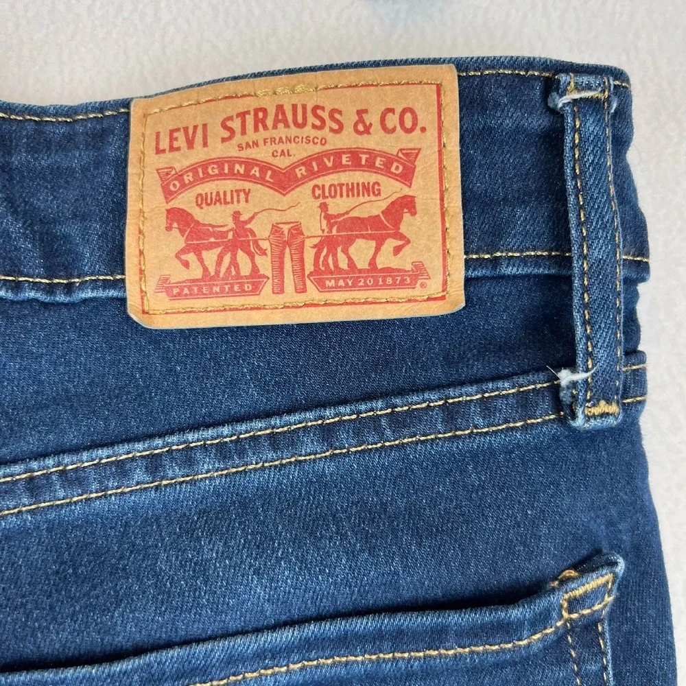 Levis‎ 711 Skinny Jeans Dark Wash Denim Classic Style Womens Size 28